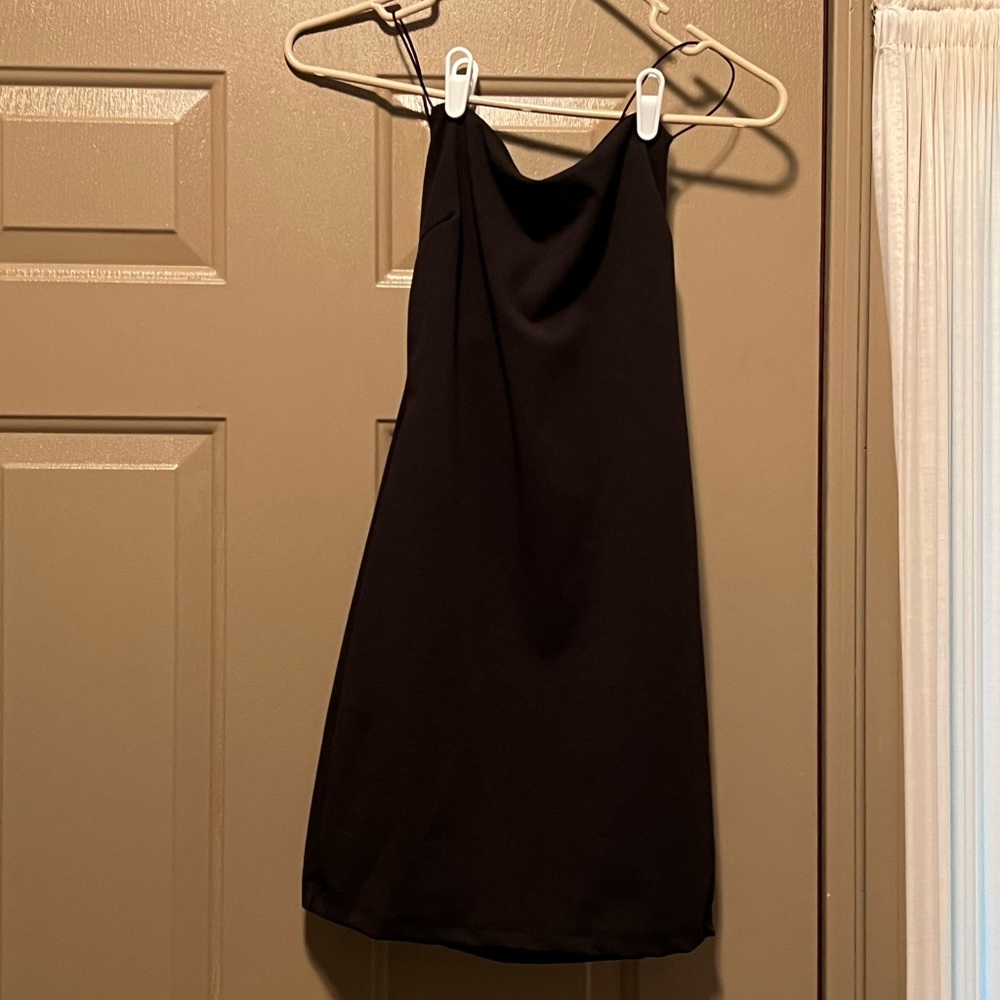 Black formal dress size medium with sparkly strap in back